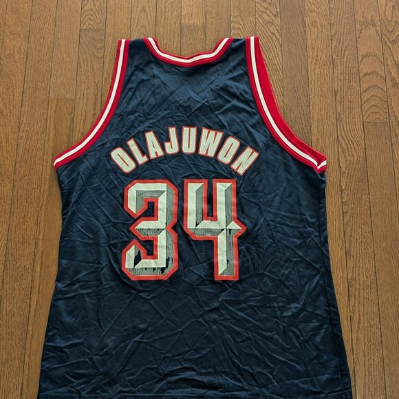 Vintage Hakeem Olajuwon Houston Rockets Champion Jersey - Size 48 - Picture 4 of 4